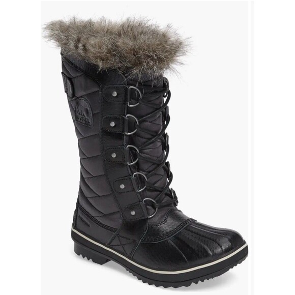 Sorel Tofino II Waterproof Winter Snow Boots Fur Trim LL1846-011 Womens Size 8.5 - Picture 1 of 8